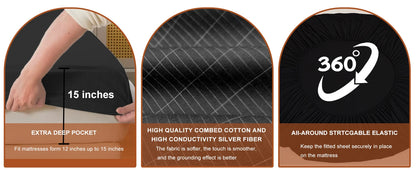 Dreamora Earthing Sheet with Silver Cotton for Better Sleep™